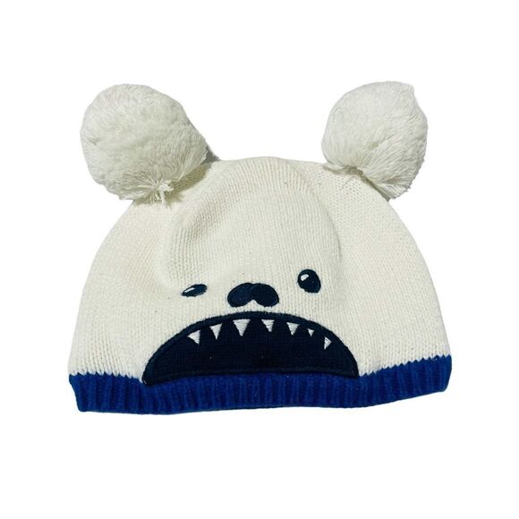 Gymboree Toddler Warm Bear Hat w/ Pom Poms Size 12-24 Months - Picture 1 of 8